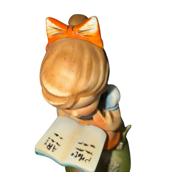 Vintage Erich Stauffer Figurine Girl Studying Arnart Creation Japan 1950's. 6' H - Picture 7 of 11